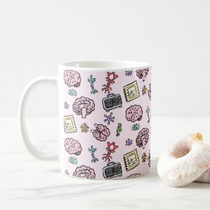 Cute Neuroscience Pattern Coffee Mug