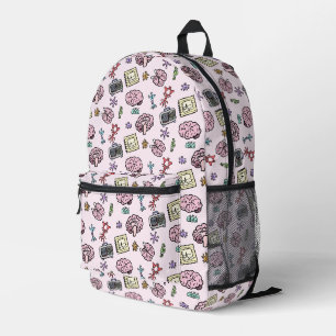 Cute Neuroscience Pattern Printed Backpack