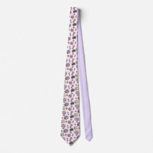 Cute Neuroscience Pattern Tie