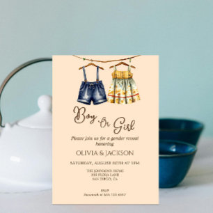 Cute Neutral Gender Reveal Invitation