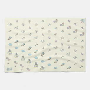 Cute New Baby Art Pastel Colors Gender Neutral Tea Towel