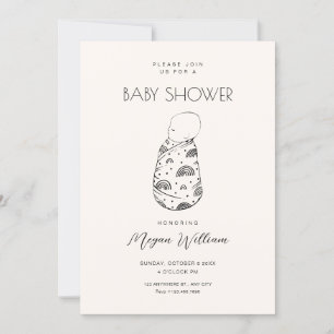 Cute New born baby sleep Invitation