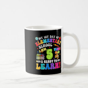 Cute New Elementary School First Day Of School Boy Coffee Mug
