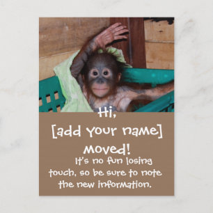 Cute New Home Change of Address Announcement Postcard