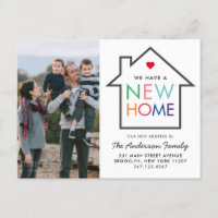 Cute New Home Change of Address House Photo Moving