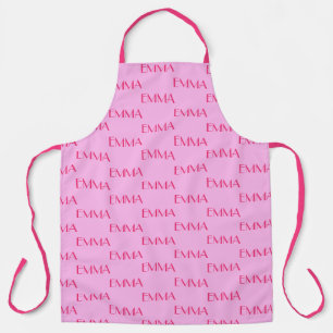 Cute New Pink Monogram Bakers Apron
