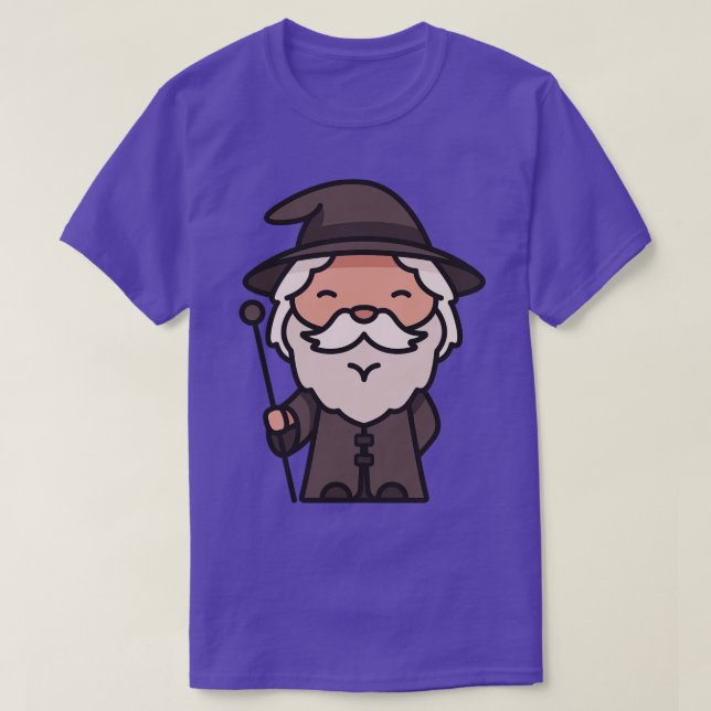 Cute New Zealand Wizard toon T-Shirt (Design Front)