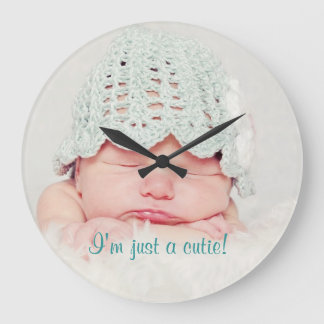Cute Newborn Baby Custom Clock