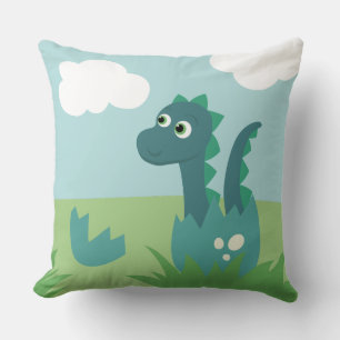 Cute newborn dinosaur boy nursery cushion