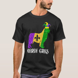 Cute Newfoundland Dog Lover Mardi Gras Party Jeste T-Shirt