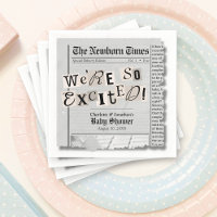 Cute Newspaper The Newborn Times Baby Shower