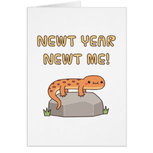 Cute Newt Year Newt Me Doodle,  New Year Sayings