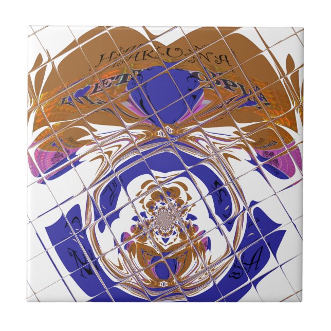 Cute Nice and Lovely I love  Ethiopia Colour desig Tile (Front)