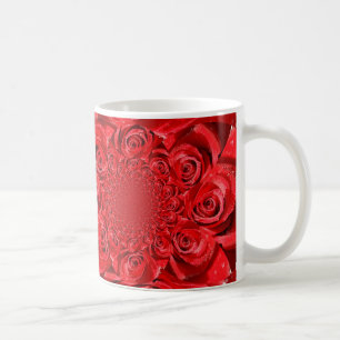 Cute Nice and Lovely Red Roses Kaleidoscope  Coffee Mug