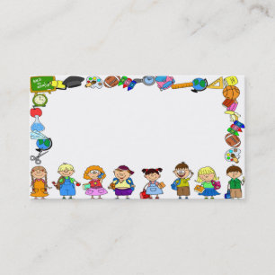 cute nice lovely businesscard for children and fun business card