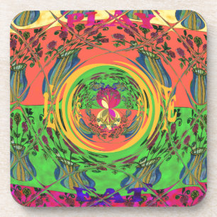 Cute Nice & Lovely Floral Motif Art Print Design Coaster