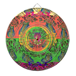Cute Nice & Lovely Floral Motif Art Print Design Dartboard