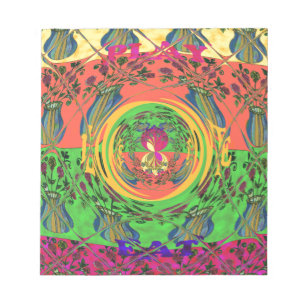 Cute Nice & Lovely Floral Motif Art Print Design Notepad