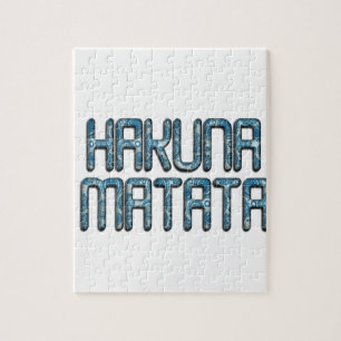Cute Nice Lovely Hakuna Matata Design Text art Jigsaw Puzzle
