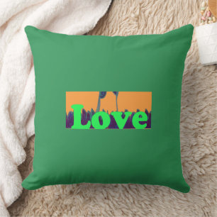 Cute Nice & Lovely love Text Art Design Cushion