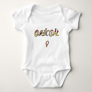 Cute Nice & Lovely Official Female Colourful  Text Baby Bodysuit