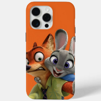 Cute Nick and Judy Zootopia Illustration iPhone 15 Pro Max Case