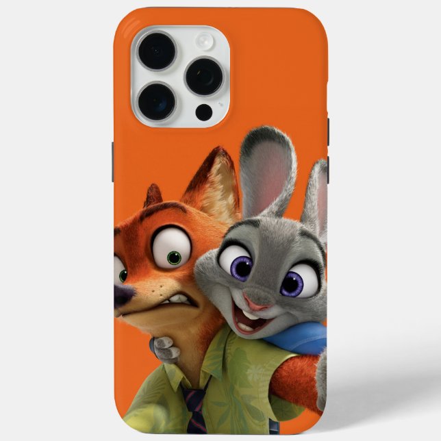 Cute Nick and Judy Zootopia Illustration Case-Mate iPhone Case (Back)