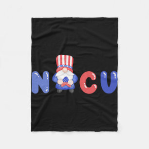Cute NICU 4th of July Independence Day Design Fleece Blanket