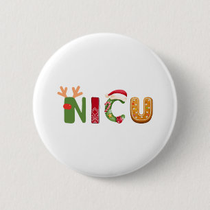 Cute NICU Christmas design 6 Cm Round Badge