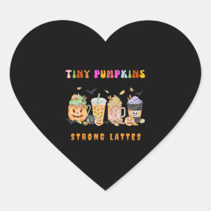 Cute NICU Halloween Design NICU Coffee Pumpkin Heart Sticker