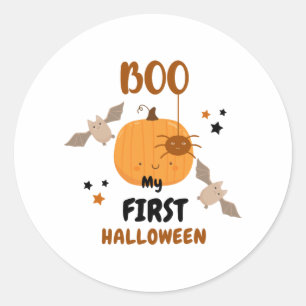 Cute NICU Halloween My First Halloween Preemie Classic Round Sticker