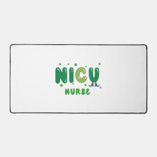Cute NICU nurse St. Patrick's design Desk Mat