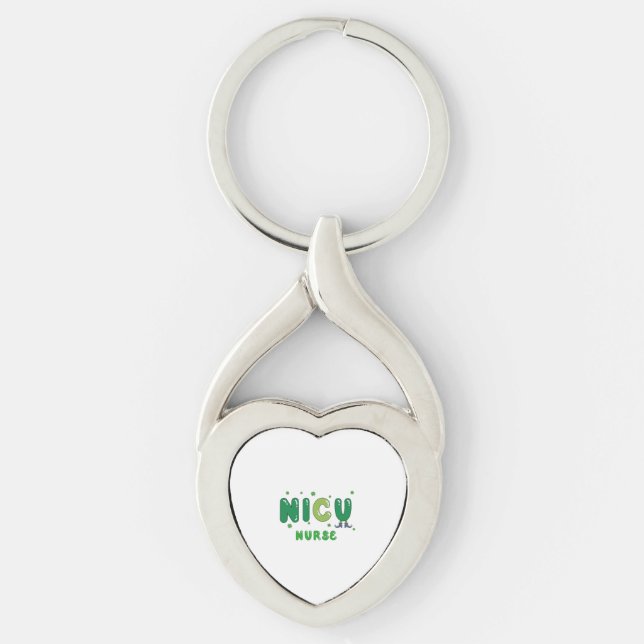 Cute NICU nurse St. Patrick's design Key Ring (Front)