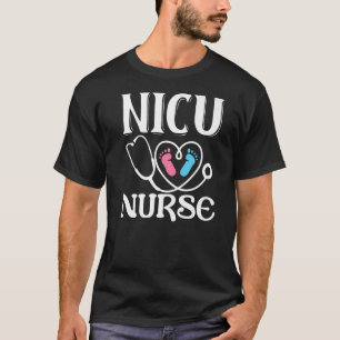 Cute NICU Nurse Womens RN ICU Nursing Student Neon T-Shirt