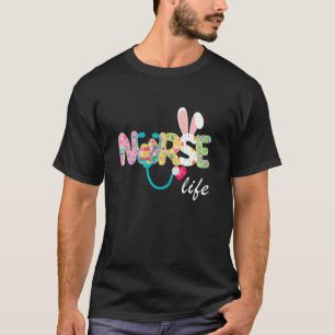 Cute Nicu Picu L&d Nurse Easter Day Stethoscope Cu T-Shirt