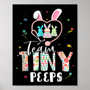 Cute Nicu Picu Landd Nurse Easter Day Stethoscope Poster
