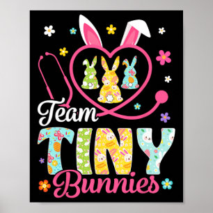 Cute Nicu Picu Landd Nurse Easter Day Stethoscope Poster