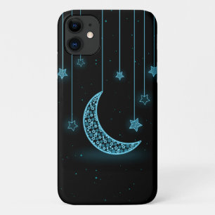 Cute Night Glowing Moon & Stars iPhone 11 Case