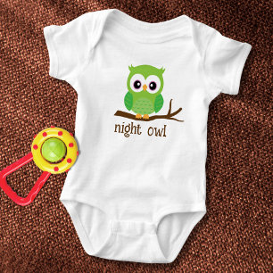 Cute Night Owl Baby Bodysuit