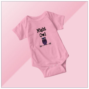 Cute Night Owl Bodysuit for Babies