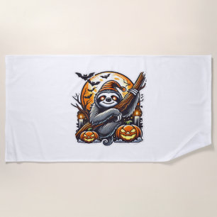 Cute Night Sloth Halloween Classic T-Shirt Beach Towel