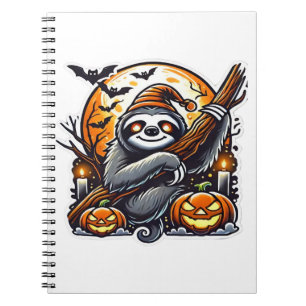 Cute Night Sloth Halloween Classic T-Shirt Notebook