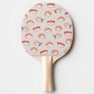 Cute Nigiri Sushi Seamless Pattern Ping Pong Paddle