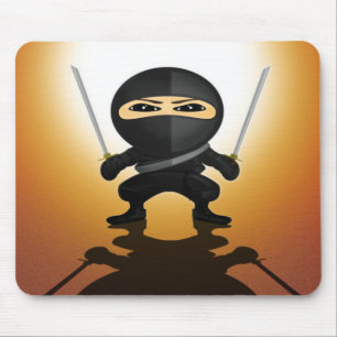Cute Ninja Boy Anime Gamer Mouse Pad Katana