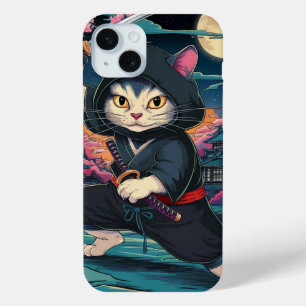 Cute Ninja Cat  iPhone 15 Mini Case