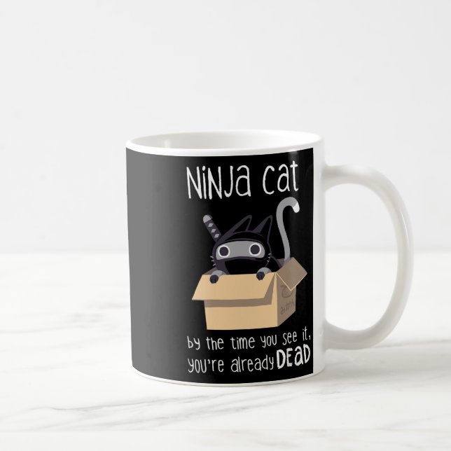 Cute Ninja Cat  Coffee Mug (Right)