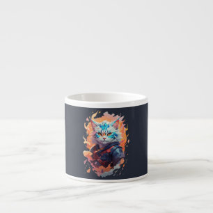 Cute Ninja Cat Warrior Design Espresso Cup