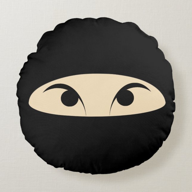 Cute Ninja Round Cushion (Front)
