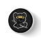 Cute ninja samurai warrior teddy bear button