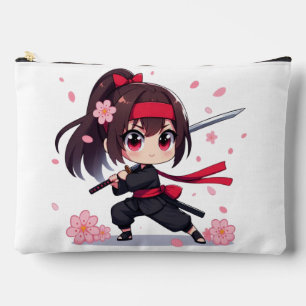 Cute ninja warrior blossom girl accessory pouch